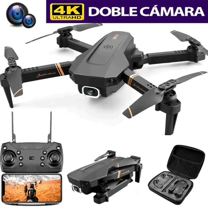 Drone RC 2 MAX Sky Vision + DOBLE BATERÍA + CONTROL PANTALLA CELULAR
